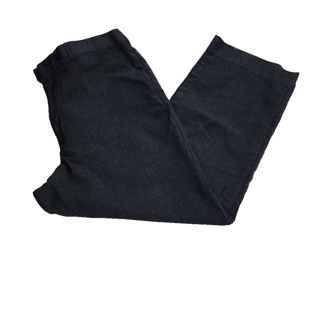 Stafford Men Dark Charcoal Gray Lined Wool Dress Pants 40 x 30 (Actual is 38/28)
